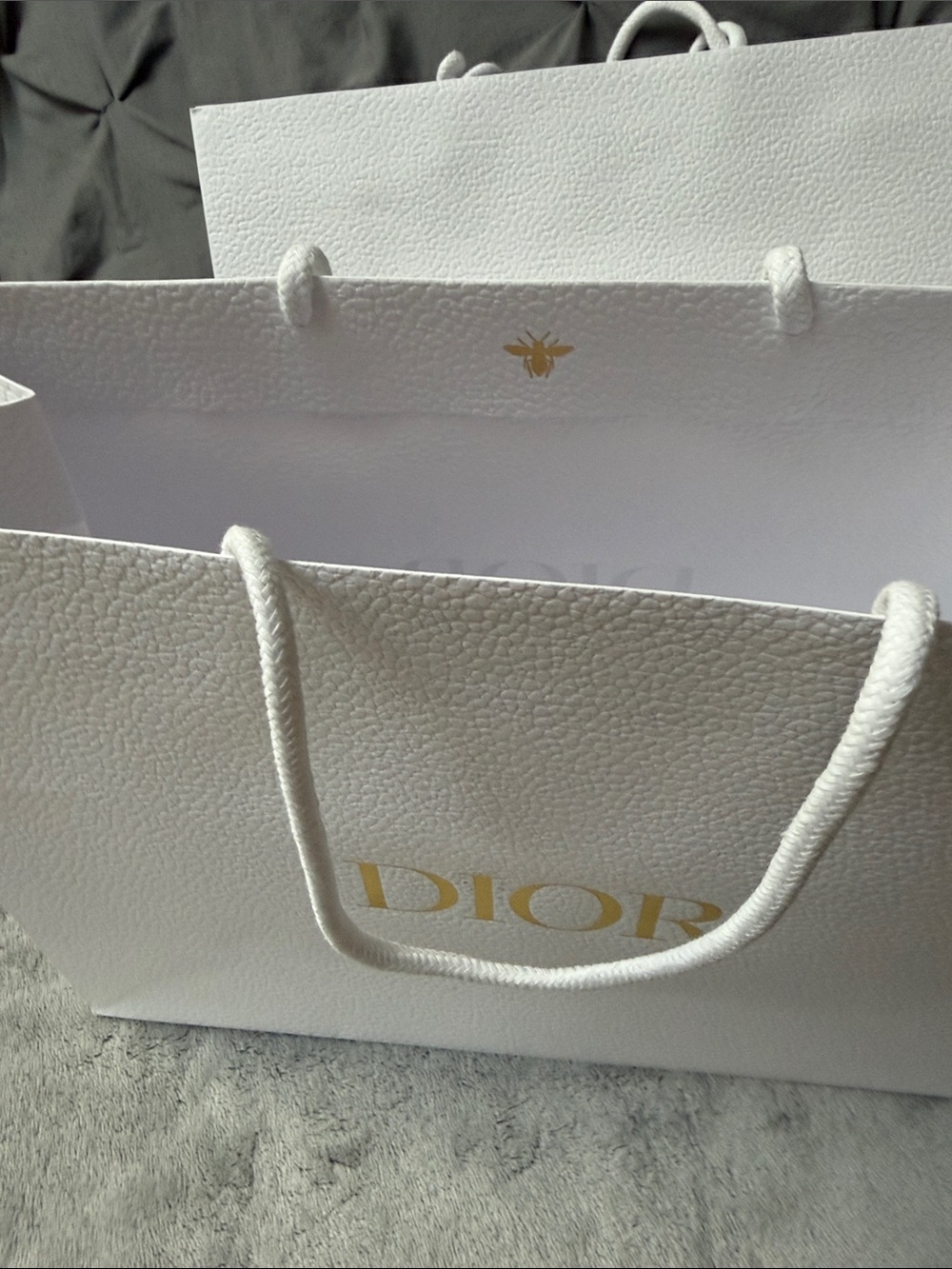 2 Dior White and Gold Branded